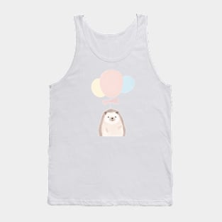 cute hedgehog with balloon Tank Top